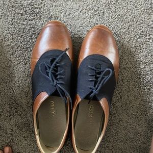 Loafers brown and blue